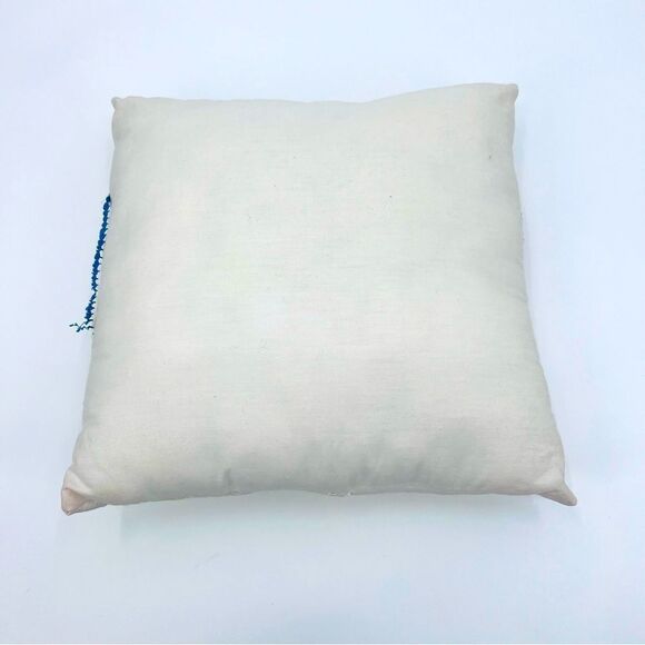 Pillow Cushion Handmade Embroidery Craft Floral Lace Crochet Multicolor Boho - Picture 10 of 10